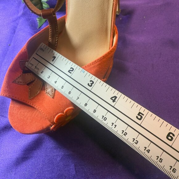 VTG๐JustFab Palermo 6' High Heel Open Toe Sandal w/ Ankle Straps & Platform 10M - Picture 9 of 16